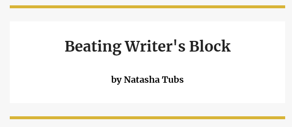 Beating Writer’s Block