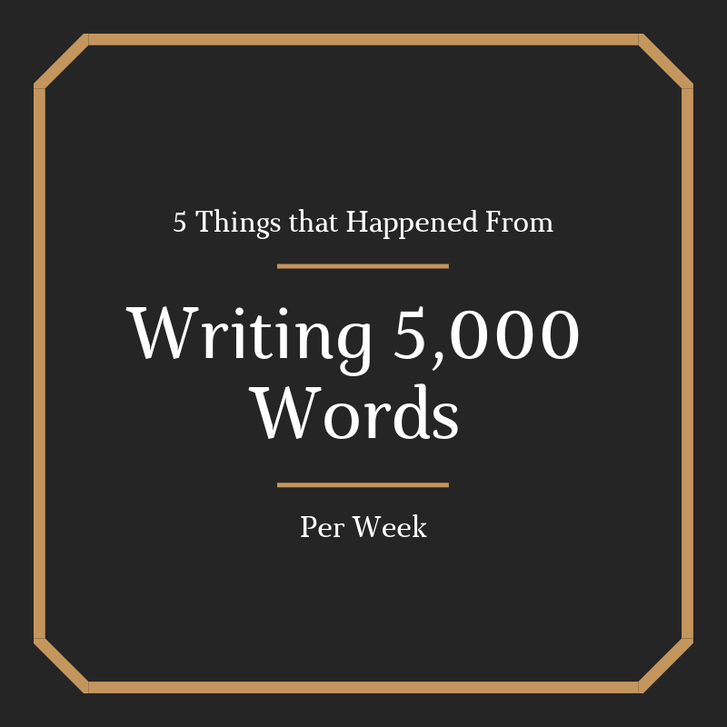 Guest Post: 5 Things That Happened When I Started Writing 5,000 Words a Week